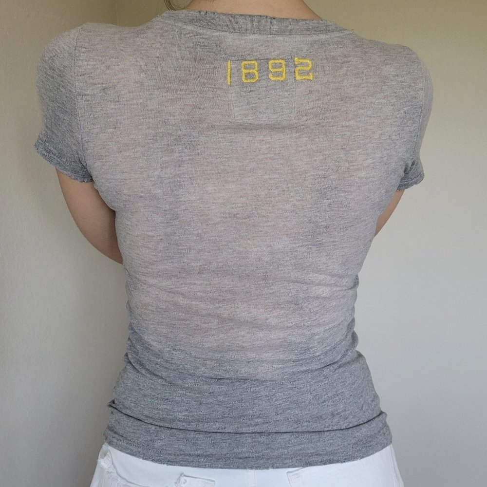 Distressed Grey "Rowing Club" Cotton Tee - Picture 6 of 7